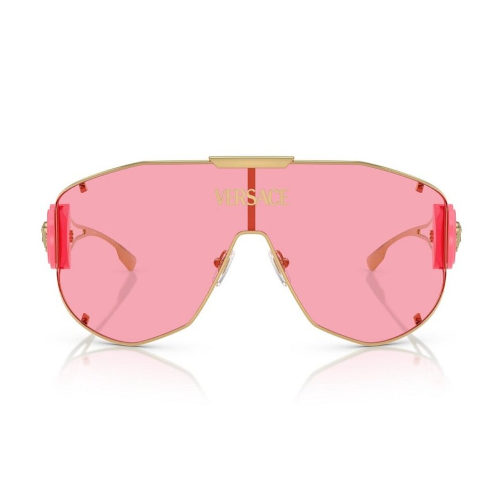 NEW VERSACE SHIELD SUNGLASSES VE2268 100284 GOLD PINK MOD 2268 1002/84 - Picture 3 of 4